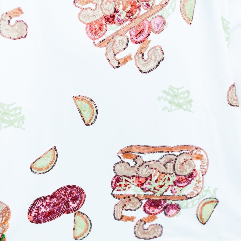 Queen Of Sparkles White Poboy Sweatshirt. - Picture 7 of 7